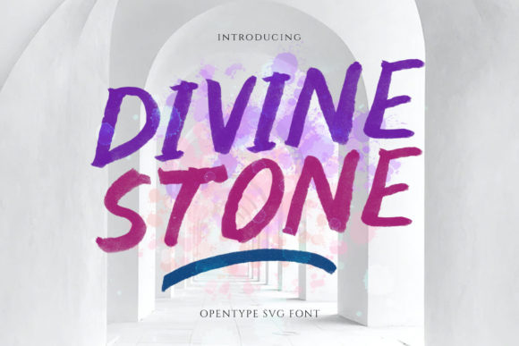 Divine Stone: A Watercolor Brush Display Font for Scroll-Stopping Campaigns