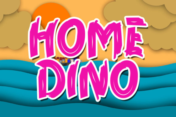 Home Dino: A Playful Display Font That Feels Like Childhood Wonder