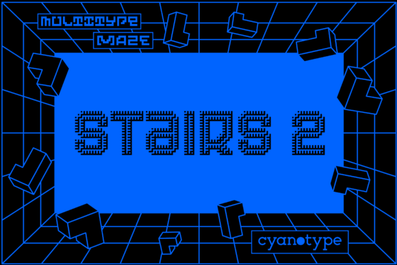 MultiType Maze Stairs 2: A Bold, Playful Display Font