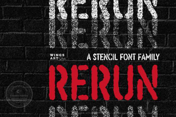 ReRun Font: A Bold, Textured Display Typeface for Standout Branding
