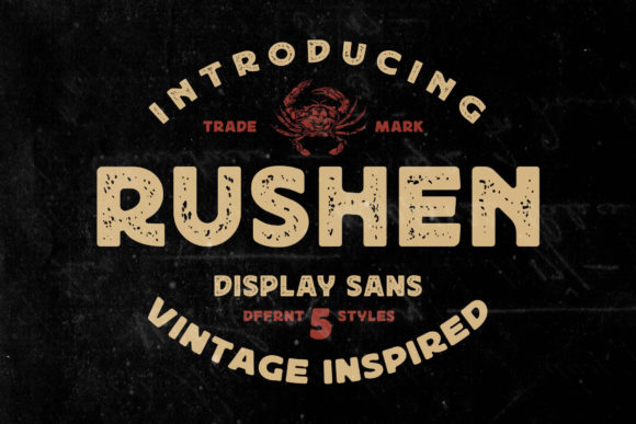 Rushen: A Bold, Brushed Display Font for Digital Branding