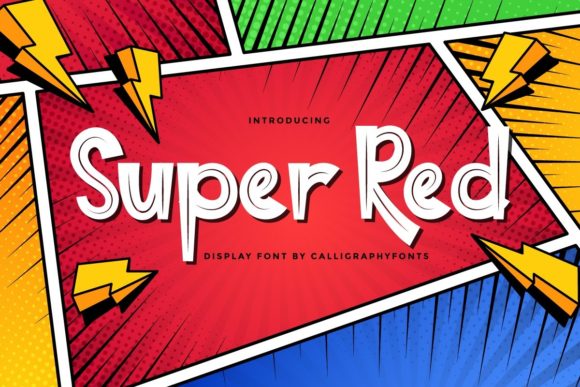 Super Red Display Font for Handmade Labels & Printables
